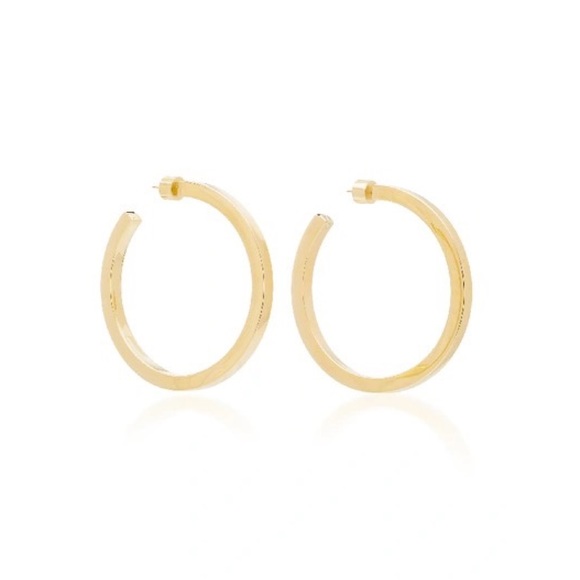JENNIFER FISHER 2” ERIN 10K GOLD-PLATED HOOP EARRINGS - Picture 4 of 5